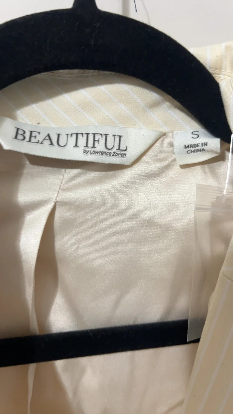 Beautiful Cream Pinstripe Blazer Small